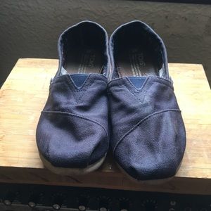 Blue Toms size 7 -$30 or best offer